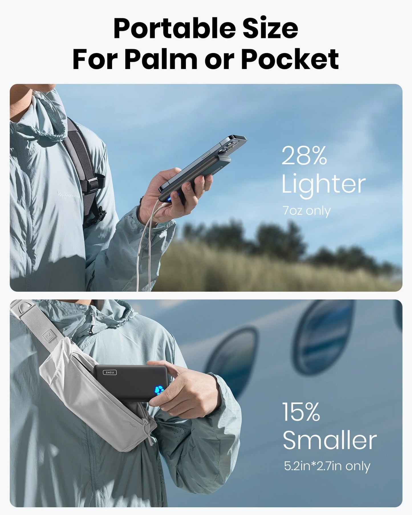 B41 Power Bank 15W High Speed Charging Slimmest 10,000Mah