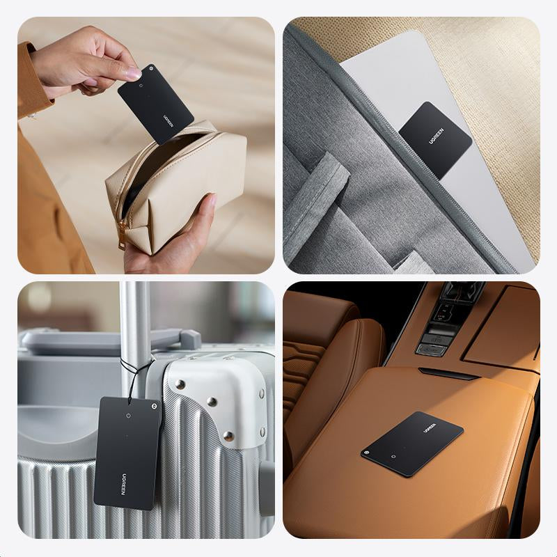 UGREEN Finetrack Slim Smart Finder Compatible with Apple Find My (Ios Only), Wallet Finder, IP68 Waterproof Rechargeable Bluetooth Tracker Card-Deals for You,September Restock
