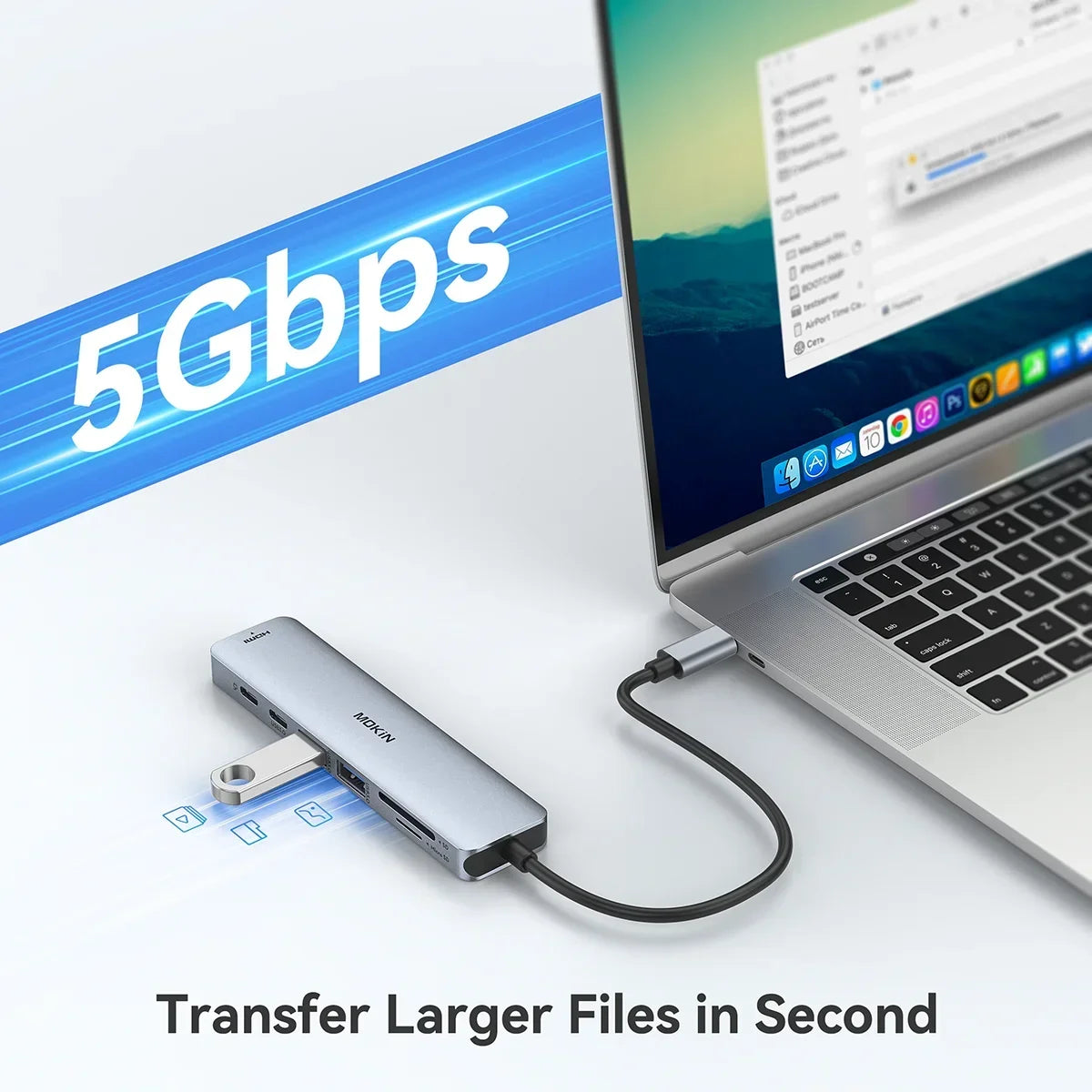 USB HUB to 4K HDMI Type C Hub Adapter Docking Station for Macbook Pro/Air USB 3.0 Sd/Micro SD PD 100W Laptop Accessories