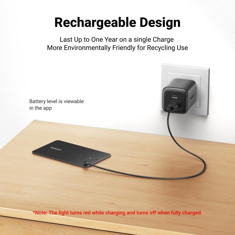 UGREEN Finetrack Slim Smart Finder Compatible with Apple Find My (Ios Only), Wallet Finder, IP68 Waterproof Rechargeable Bluetooth Tracker Card-Deals for You,September Restock