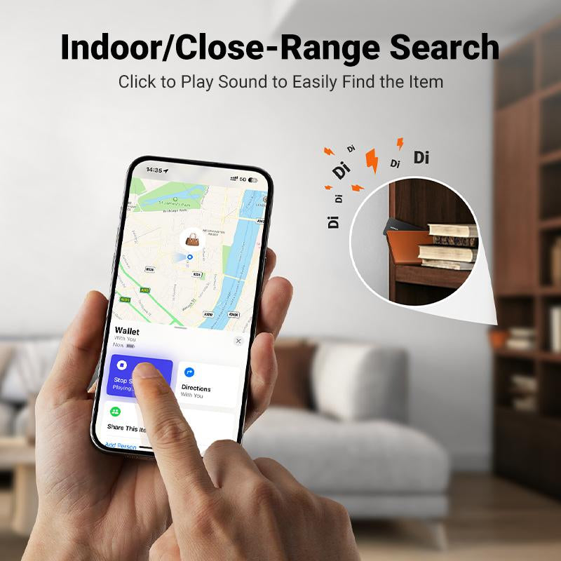 UGREEN Finetrack Slim Smart Finder Compatible with Apple Find My (Ios Only), Wallet Finder, IP68 Waterproof Rechargeable Bluetooth Tracker Card-Deals for You,September Restock
