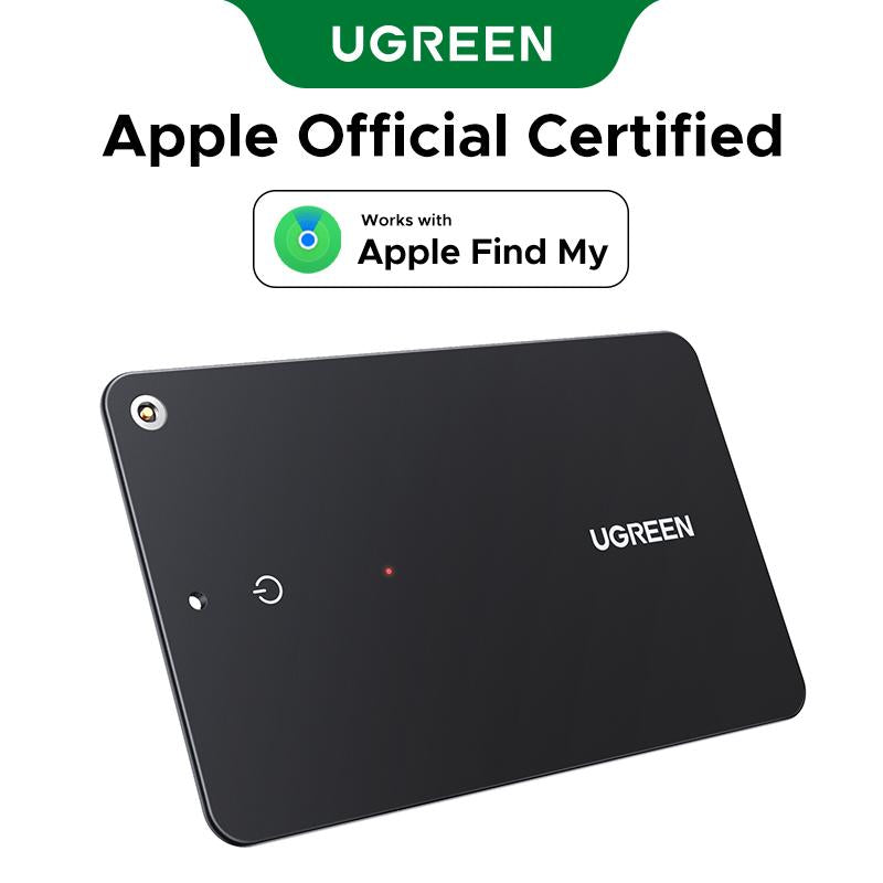 UGREEN Finetrack Slim Smart Finder Compatible with Apple Find My (Ios Only), Wallet Finder, IP68 Waterproof Rechargeable Bluetooth Tracker Card-Deals for You,September Restock