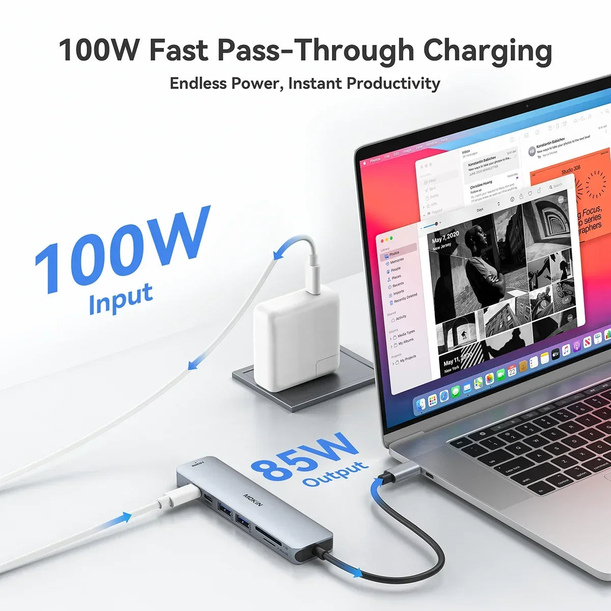 USB HUB to 4K HDMI Type C Hub Adapter Docking Station for Macbook Pro/Air USB 3.0 Sd/Micro SD PD 100W Laptop Accessories